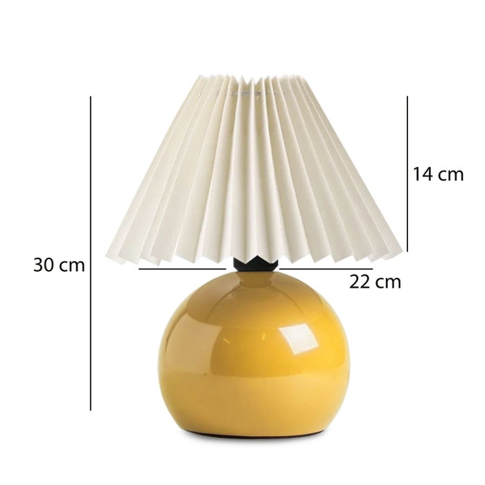 Opviq Lámpara de mesa de cuerpo metálico color crema Opviq Lámpara de mesa de cuerpo metálico color crema